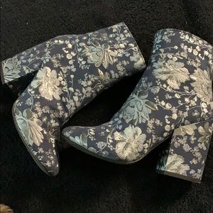 Embroidered ankle boots